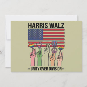 Harris Waltz 2024 Unity over Division Einladung