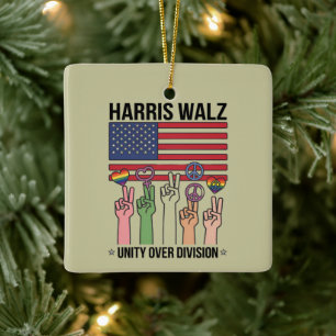Harris Waltz 2024 Unity over Division Keramikornament