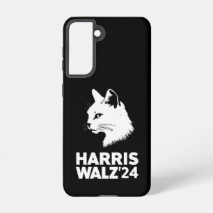 Harris Waltz 2024 Wahl Funny Cat Kamala Tim Samsung Galaxy Hülle