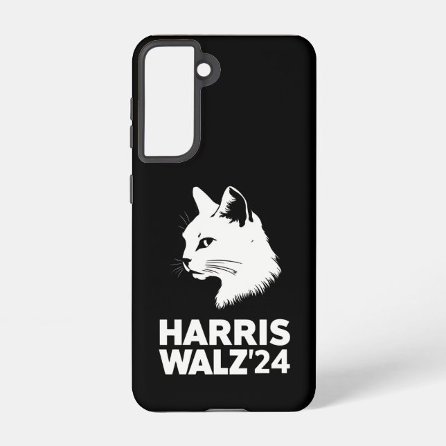 Harris Waltz 2024 Wahl Funny Cat Kamala Tim Samsung Galaxy Hülle (Rückseite)