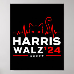 Harris Waltz 2024 Wahl Harris Tim Waltz Heartb Poster