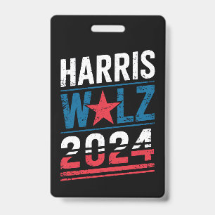 Harris Waltz 2024 Wahl Kamala Harris Tim Waltz Ausweis