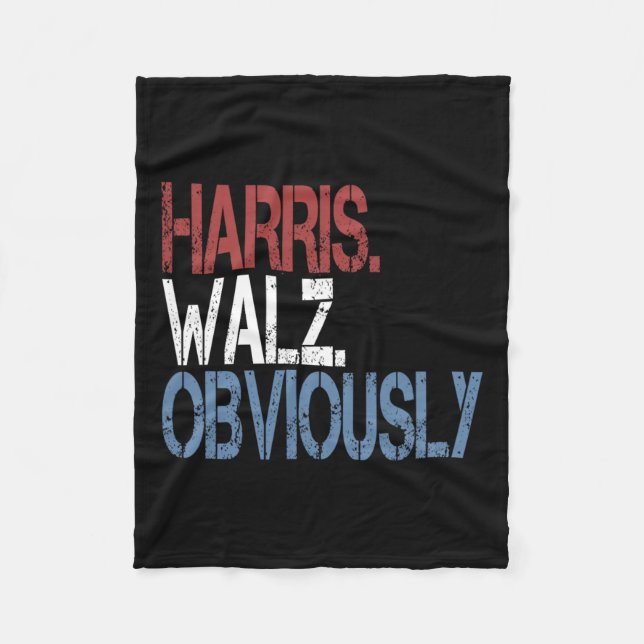 Harris Waltz 2024 Wahl Kamala Harris Tim Waltz Fleecedecke (Vorderseite)