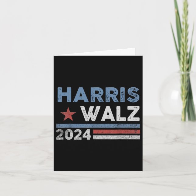 Harris Waltz 2024 Wahl Kamala Harris Tim Waltz Karte (Vorderseite)