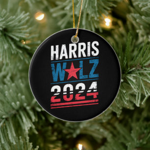 Harris Waltz 2024 Wahl Kamala Harris Tim Waltz Keramik Ornament