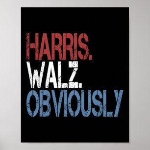 Harris Waltz 2024 Wahl Kamala Harris Tim Waltz Poster