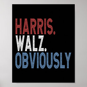 Harris Waltz 2024 Wahl Kamala Harris Tim Waltz Poster