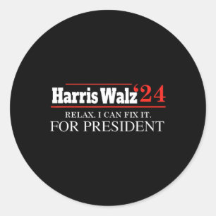 Harris Waltz 2024 Wahl Kamala Harris Tim Waltz Runder Aufkleber