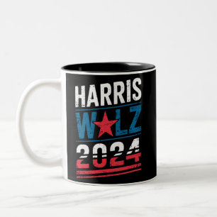 Harris Waltz 2024 Wahl Kamala Harris Tim Waltz Zweifarbige Tasse