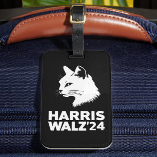 Harris Waltz 2024 Wahl Lustige Katze Kamala Tim Gepäckanhänger