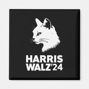 Harris Waltz 2024 Wahl Lustige Katze Kamala Tim  Magnet