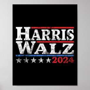 Harris Waltz 24 Wahl Kamala Harris Tim Waltz 2 Poster