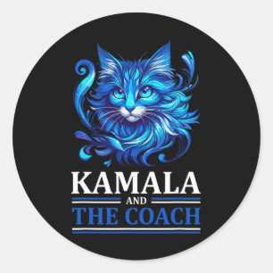 Harris Waltz Cat Lady Harris Waltz 2024 Kamala Har Runder Aufkleber