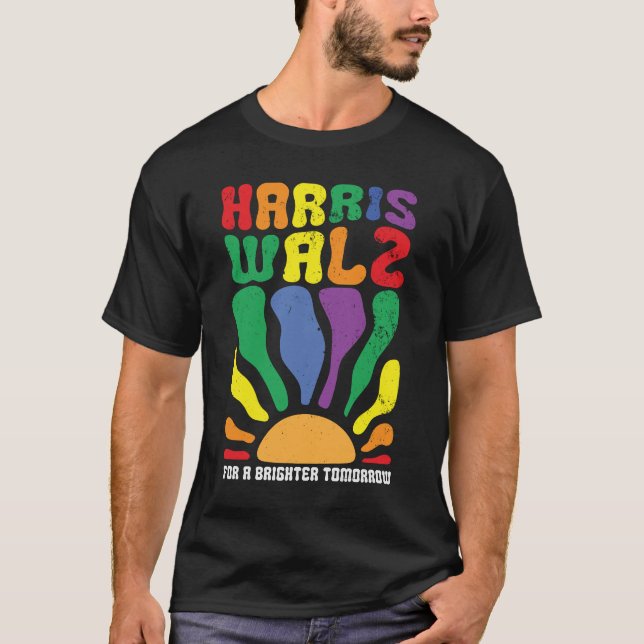 Harris Waltz für ein Brighter Tomorrow Kamala LGBT T-Shirt (Vorderseite)