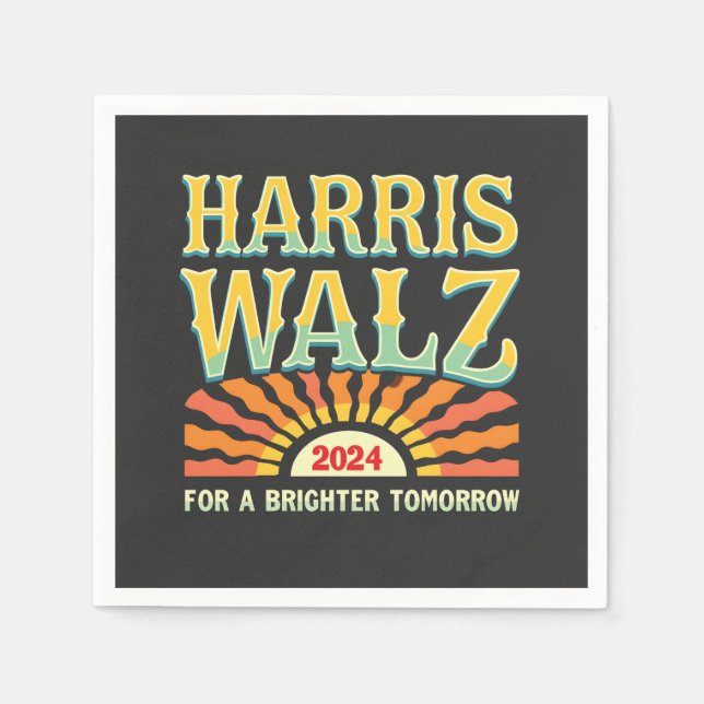 Harris Waltz für eine Brighter Tomorrow Kamala Har Serviette (Vorderseite)