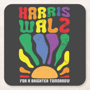 Harris Waltz für eine hellere Zukunft Kamala LGBT Rechteckiger Pappuntersetzer