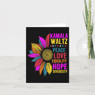 Harris Waltz Peace Liebe Equality Hope Diversity Karte