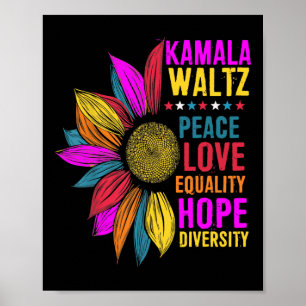 Harris Waltz Peace Liebe Equality Hope Diversity Poster