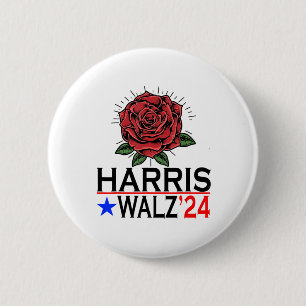 Harris Waltz Vote Kamala Blume 2024 Button