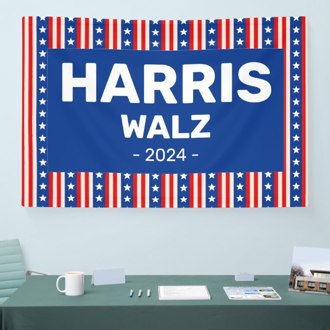 Harris - Walz 2024 Banner (Messe)