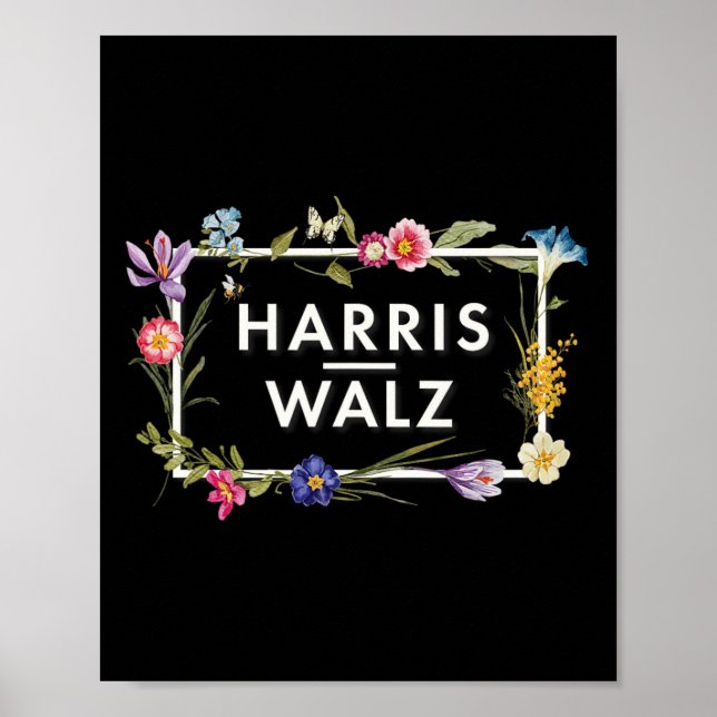 Harris Walz 2024 Blume Harris Waltz 2024 Poster (Vorne)