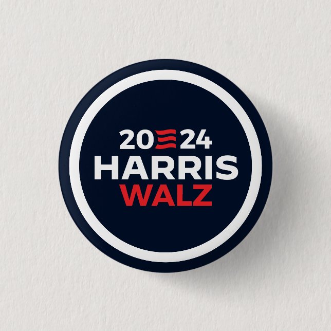 Harris Walz 2024 Button (Vorderseite)