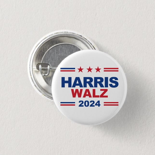 Harris Walz 2024 Button (Vorne & Hinten)