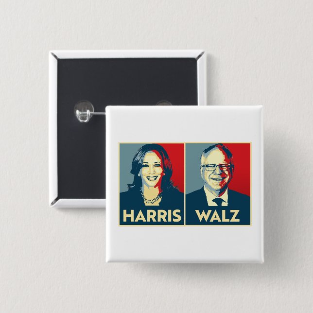 Harris Walz 2024 Button (Vorne & Hinten)