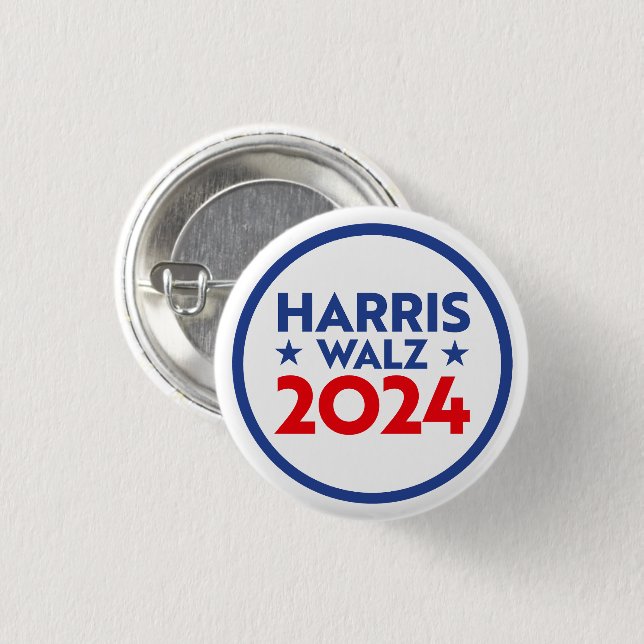 Harris Walz 2024 Button (Vorne & Hinten)