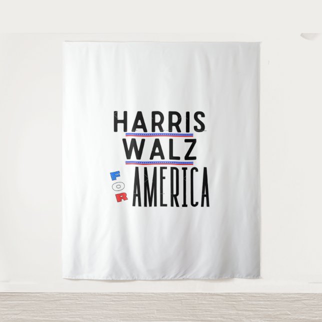 Harris Walz 2024 Button Wandteppich (Vorderseite)
