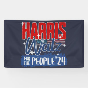 Harris Walz 2024 Für das Volk Wahl Demokraten Banner