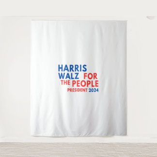 Harris Walz 2024 für die Menschen Wandteppich