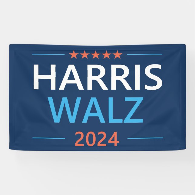 Harris Walz 2024 für Präsident Banner (Horizontal)
