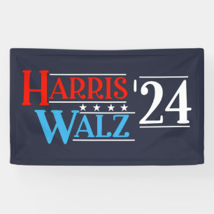Harris Walz 2024 für Präsident Banner