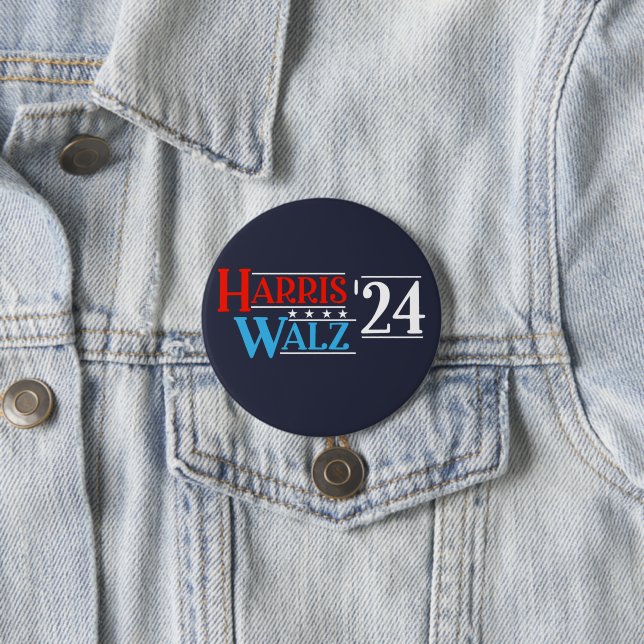 Harris Walz 2024 für Präsident Button (Beispiel)