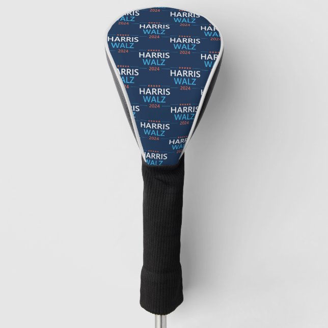 Harris Walz 2024 für Präsident Golf Headcover (Vorderseite)