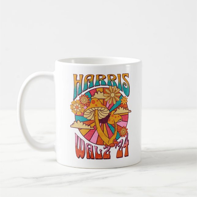 Harris Walz 2024 für Präsident Kaffeetasse (Links)