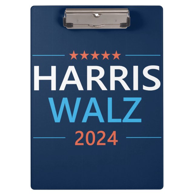 Harris Walz 2024 für Präsident Klemmbrett (Vorderseite)