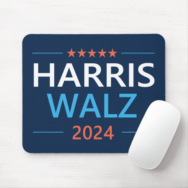 Harris Walz 2024 für Präsident Mousepad (Mit Mouse)