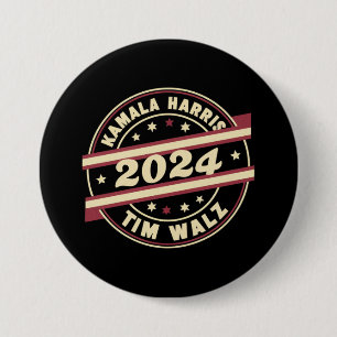 Harris Walz 2024 für Präsident Patriotische Kamala Button