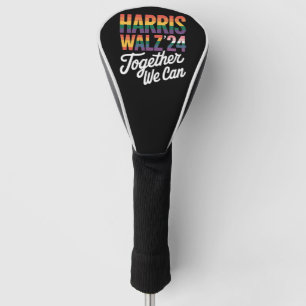 Harris Walz 2024 gemeinsam können wir LGBTQIA wähl Golf Headcover