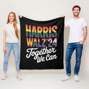 Harris Walz 2024 Gemeinsam Können Wir Wahl LGBTQIA Fleecedecke