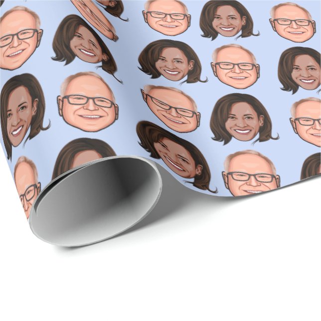 Harris Walz 2024 Geschenkpapier (Rolleneckpunkt)