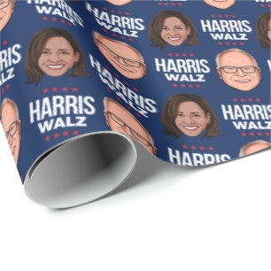Harris Walz 2024 Geschenkpapier