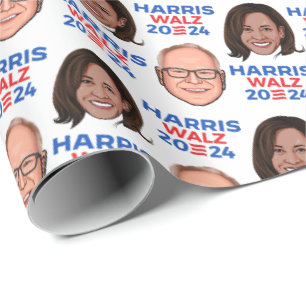 Harris Walz 2024 Geschenkpapier