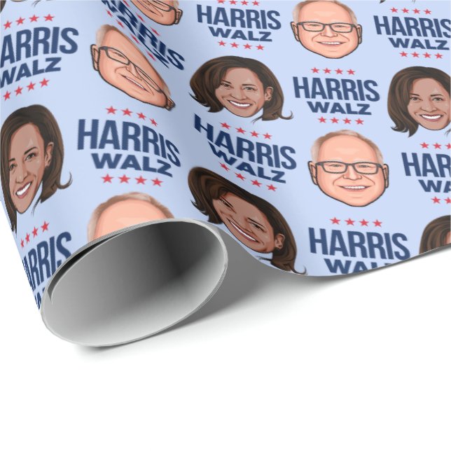 Harris Walz 2024 Geschenkpapier (Rolleneckpunkt)