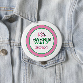 HARRIS WALZ 2024 Große Kampagne Button