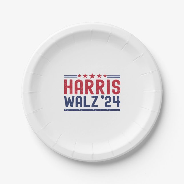 Harris Walz 2024 - Harris Walz 2024 Wir sind nicht Pappteller (Vorderseite)