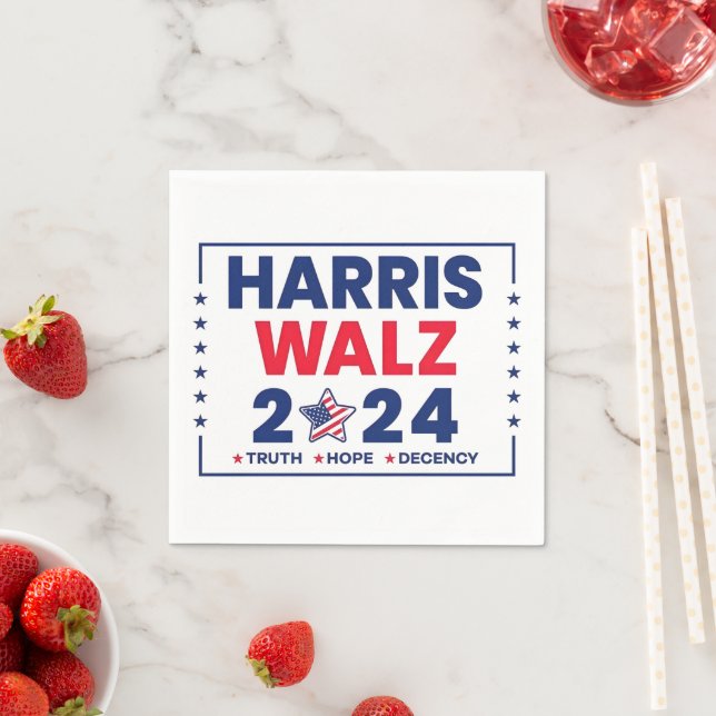 Harris Walz 2024 | Harris Walz Serviette (Beispiel)