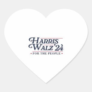 Harris Walz 2024 Herz-Aufkleber
